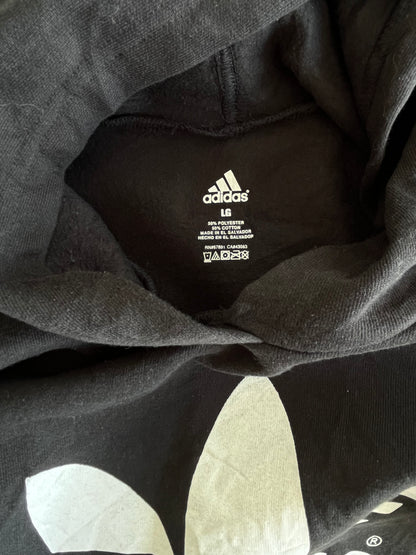 ADIDAS HOODIE BLACK SIZE L